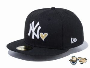 New York Yankees Heart 59Fifty Fitted Hat by MLB x New Era black