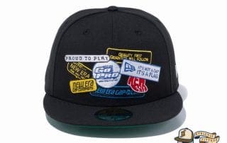 Old Logo Patch 59Fifty Fitted Cap by New Era Front Black