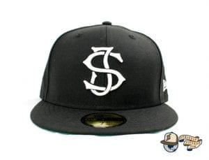 SJ Monogram 59Fifty Fitted Cap by Headliners x New Era Front Black