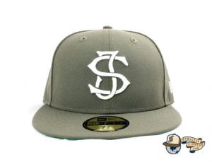 SJ Monogram 59Fifty Fitted Cap by Headliners x New Era Front Olive