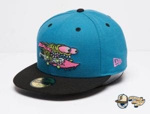 Santa Cruz Slasher Black Teal 59Fifty Fitted Cap by Sta Cruz x New Era front