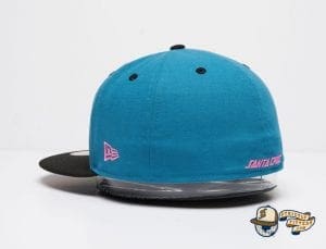 Santa Cruz Slasher Black Teal 59Fifty Fitted Cap by Sta Cruz x New Era Left Side