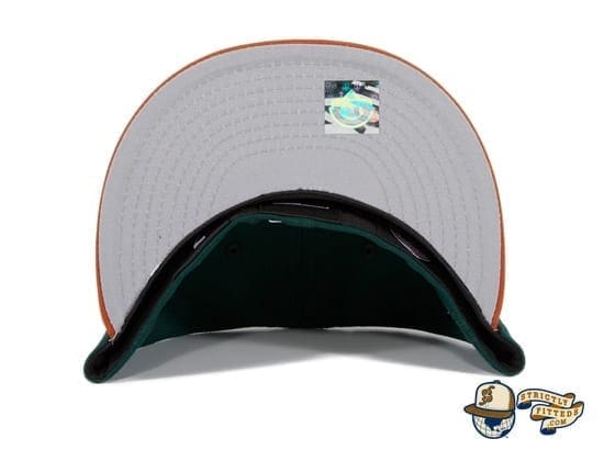Hat Club Exclusive Missoula Paddleheads Green Burnt Orange 59Fifty Fitted Hat by MiLB x New Era under bill