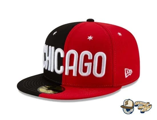 NBA All Star Game Chicago Split 59Fifty Fitted Cap by NBA x New Era flag side