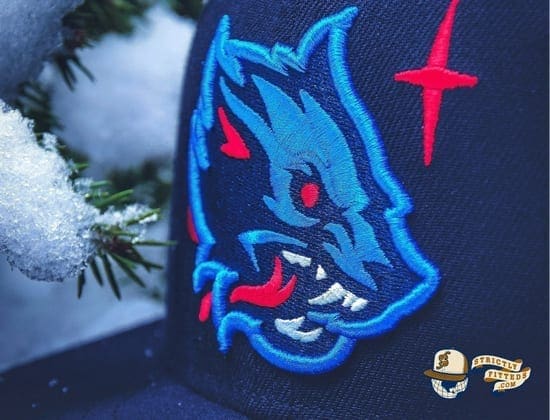 Winter Wolf Navy 59Fifty Fitted Cap by Noble North x New Era logo