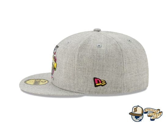 Animaniacs Heather Grey 59Fifty Fitted Cap by New Era flag side