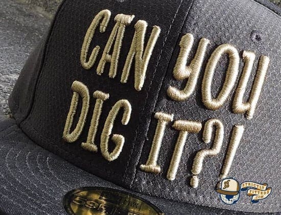 Can You Dig It!? Black Hextech Black Camo 59Fifty Fitted Cap by Dionic x New Era detail