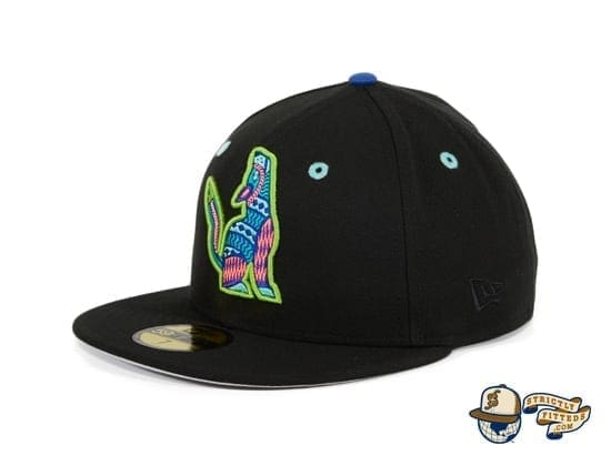 Hat Club Exclusive Hillsboro Sonadores Black Copa de la Diversion 59Fifty Fitted Hat by MiLB x New Era flag side