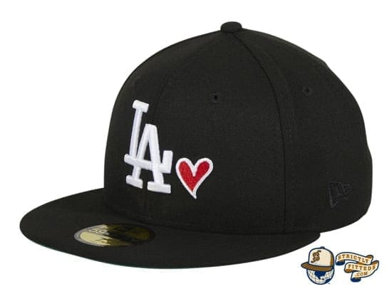Hat Club Exclusive Los Angeles Dodgers Heart 59Fifty Fitted Hat by MLB x New Era flag side