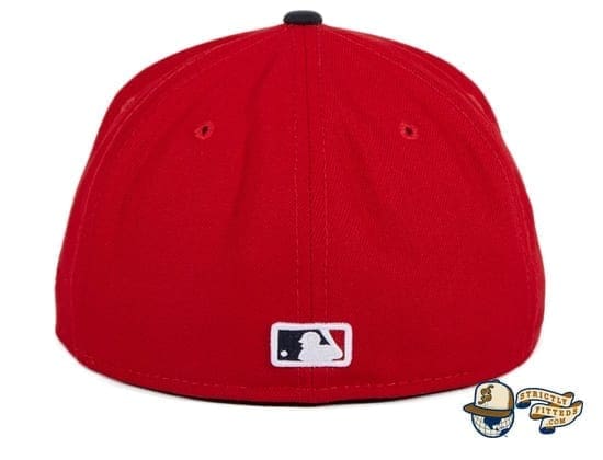 Washington Nationals Alternate Red Navy 59Fifty Fitted Hat by MLB x New Era back