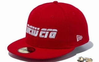 2000s New Era Logo 59Fifty Fitted Cap by New Era red flag side