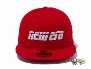 2000s New Era Logo 59Fifty Fitted Cap by New Era red