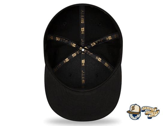 Black On Black 100th Anniversary 59Fifty Fitted Cap Collection by MLB x New Era inside