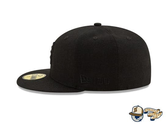 Black On Black 100th Anniversary 59Fifty Fitted Cap Collection by MLB x New Era flag side