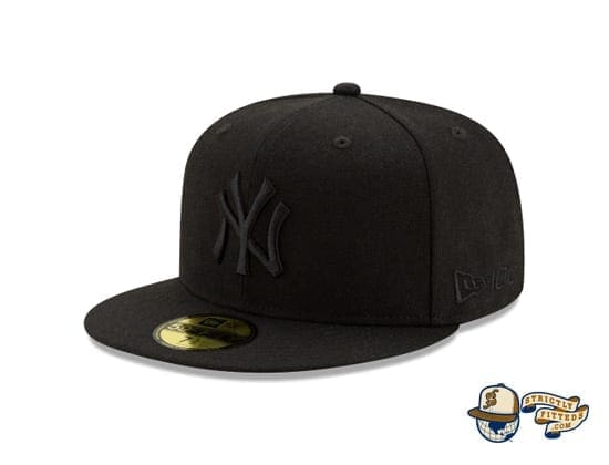 Black On Black 100th Anniversary 59Fifty Fitted Cap Collection by MLB x New Era left side