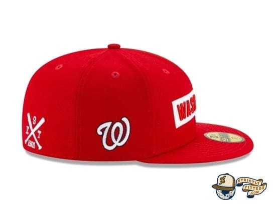 Boxed Woodmark 59Fifty Fitted Cap Collection by MLB x New Era patch side