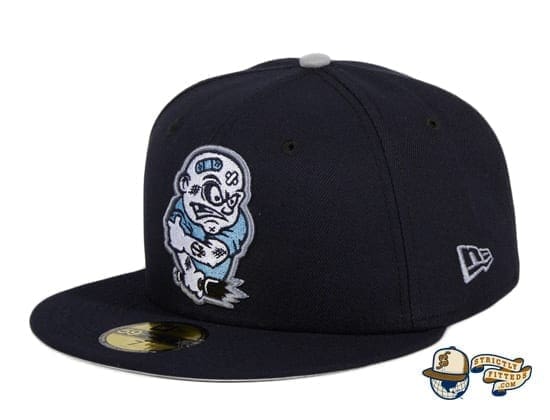 Chamuco Brawlers Navy 59Fifty Fitted Hat by Chamucos Studio x New Era flag side