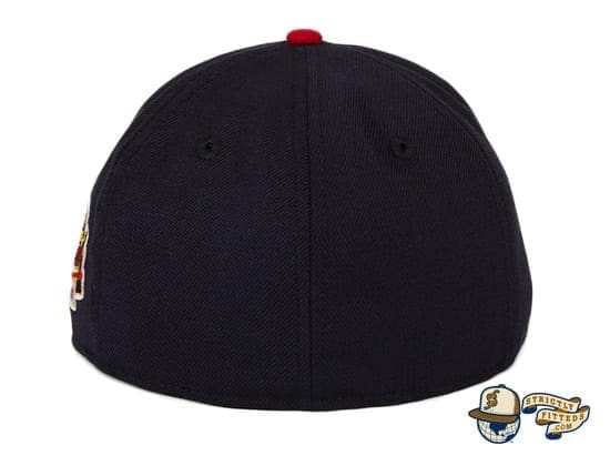 Hat Club Exclusive Milwaukee Braves 1957 World Series Patch Navy Red 59Fifty Fitted Hat by MLB x New Era back