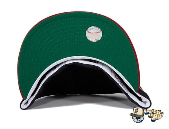 Hat Club Exclusive Milwaukee Braves 1957 World Series Patch Navy Red 59Fifty Fitted Hat by MLB x New Era undervisor