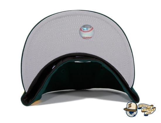 Hat Club Exclusive Oakland Athletics Oakland Flag 59Fifty Fitted Hat by MLB x New Era under visor