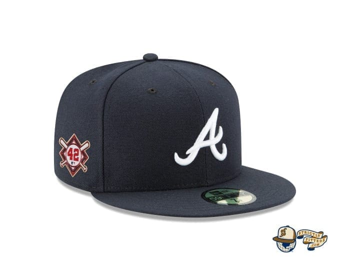 Jackie Robinson Day 2020 59Fifty Fitted Cap Collection by MLB x New Era braves patch side