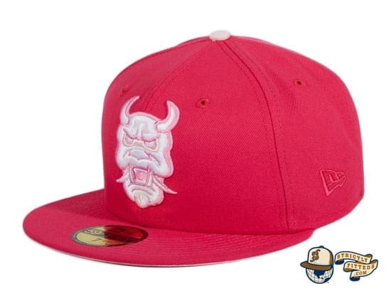 Limited Time Preorder Cherry Blossom Oni & Wendigo 59Fifty Fitted Hat by Dionic x New Era flag side