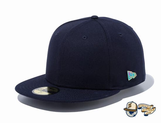 Metal Flag Logo 59Fifty Fitted Cap by New Era navy side