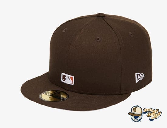 Reverse Logo 59Fifty Fitted Cap Collection by MLB x New Era flag side brown