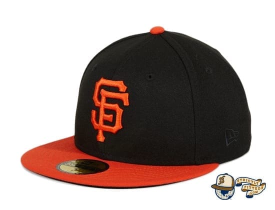San Francisco Giants 2010 World Series Patch Black Orange 59Fifty Fitted Hat by MLB x New Era flag side
