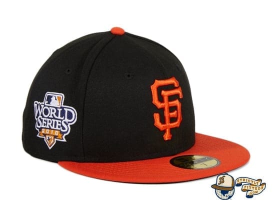 San Francisco Giants 2010 World Series Patch Black Orange 59Fifty Fitted Hat by MLB x New Era patch side