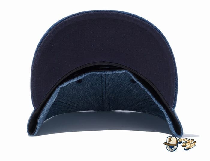 Tokyo Yakult Swallows Mini Logo Washed Denim 59Fifty Fitted Cap by NPB x New Era undervisor