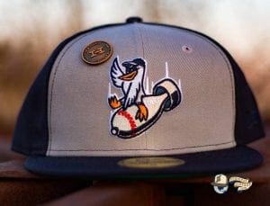 Goose Island Bombers Navy Gray 59Fifty Fitted Hat by Dionic x New Era front