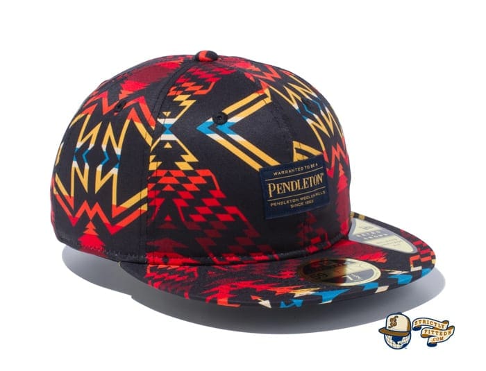 Pendleton Woven Patch All Over Print 59Fifty Fitted Cap by Pendleton x New Era right side black