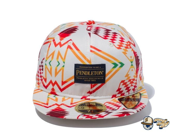 Pendleton Woven Patch All Over Print 59Fifty Fitted Cap by Pendleton x New Era ivory