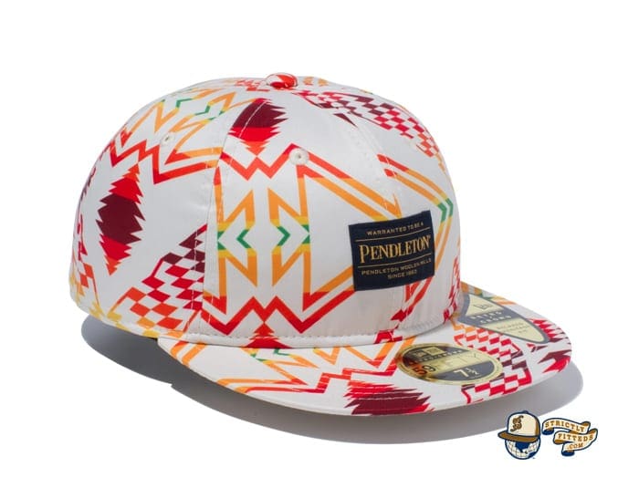 Pendleton Woven Patch All Over Print 59Fifty Fitted Cap by Pendleton x New Era right side ivory