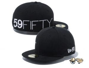 Side Big Logo 100th Anniversary 59Fifty Fitted Cap by New Era White