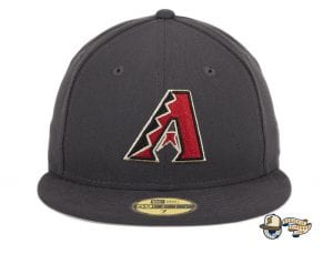 Arizona Diamondbacks A OTC Graphite 59Fifty Fitted Hat by MLB x New Era Front