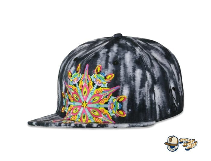 Black Watercolor Mandala Fitted Hat by Jerry Garcia x Grassroots