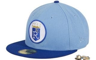 Hat Club Exclusive Kansas City Royals 1971 Logo Light Blue Royal 59Fifty Fitted Hat by MLB x New Era