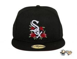 Hat Club Exclusive Rose Floral Red UV 59Fifty Fitted Hat Collection by MLB x New Era Front