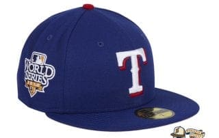 Hat Club Exclusive Texas Rangers 2010 World Series Patch Pink UV 59Fifty Fitted Hat by MLB x New Era