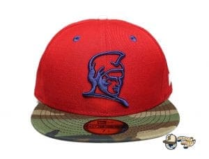 Kamehameha Red Woodland Camo Royal Blue 59Fifty Fitted Cap by Fitted Hawaii x New Era