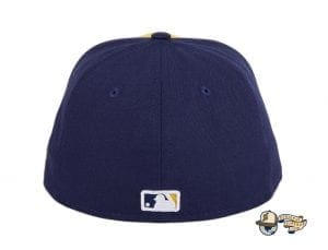Milwaukee Brewers Alternate Navy Gold 59Fifty Fitted Hat by MLB x New Era Back
