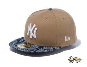 New York Yankees Denim Paisley 59Fifty Fitted Cap by MLB x New Era Front