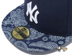 New York Yankees Denim Paisley 59Fifty Fitted Cap by MLB x New Era Zoom