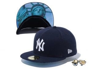 New York Yankees Statue of Liberty Undervisor 59Fifty Fitted Cap by MLB x New Era Navy
