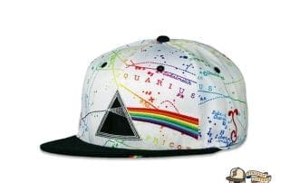 Dark Side Of The Moon White Fitted Hat by Pink Floyd x Grassroots