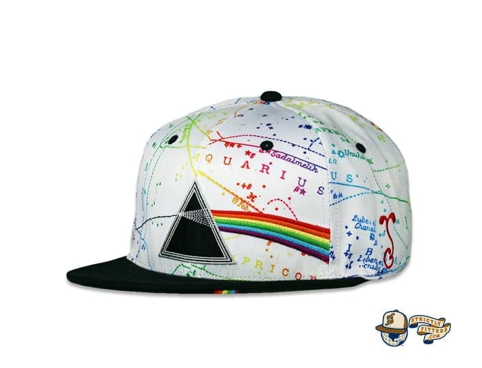 Dark Side Of The Moon White Fitted Hat by Pink Floyd x Grassroots