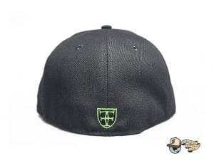 Kamehameha Dark Graphite Neon Green 59Fifty Fitted Cap by Fitted Hawaii x New Era Back