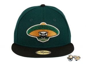 Revolutionary Skull Green Black 59Fifty Fitted Hat by Dankadelik x New Era Front